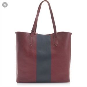 Jcrew Downing Tote colorblock stripe red navy